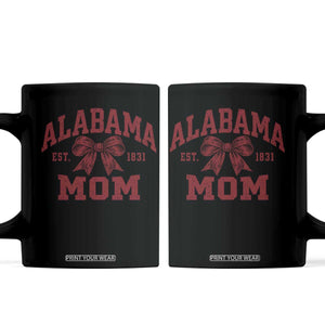 Alabama Mom Est 1831 Coffee Mug Coquette Bow Sports Mama Game Day