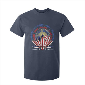 Harris Supporter T Shirt For Kid Lotus Kamala Kindness Diversity Hope Tolerance TS11 Navy Print Your Wear