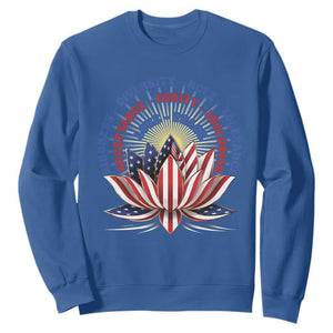 Harris Supporter Sweatshirt Lotus Kamala Kindness Diversity Hope Tolerance TS11 Royal Blue Print Your Wear