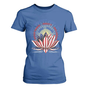 Harris Supporter T Shirt For Women Lotus Kamala Kindness Diversity Hope Tolerance TS11 Royal Blue Print Your Wear