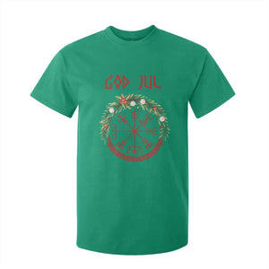 Yule Pagan T Shirt For Kid God Jul Christmas Nordic Vegvisir Wreath TS11 Irish Green Print Your Wear