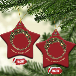 This Is The Season This Is The Reason Christian Xmas Christmas Ornament TS11 Star Red Print Your Wear