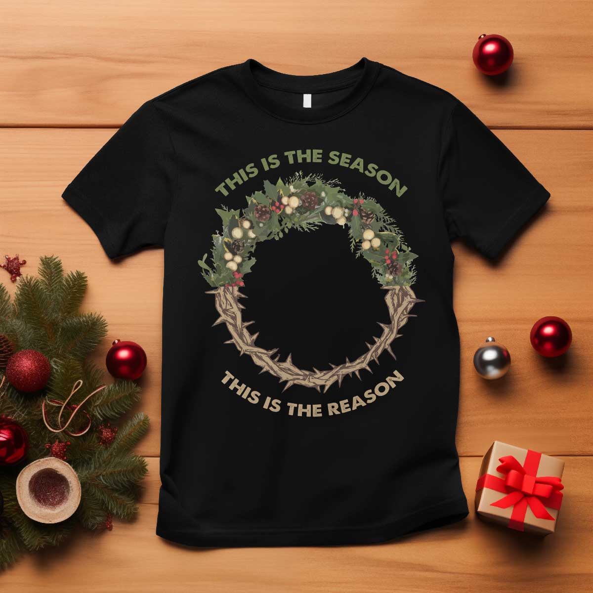 This Is The Season This Is The Reason Christian Christmas T Shirt TS11 Black Print Your Wear