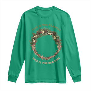 This Is The Season This Is The Reason Christian Christmas Long Sleeve Shirt TS11 Irish Green Print Your Wear