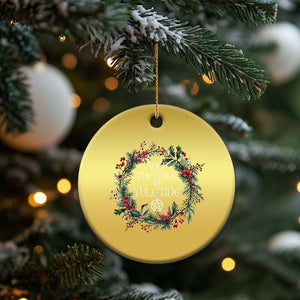 Keep The Yule In Yuletide Christmas Ornament Yule Christmas Wreath Pentagram TS11 Print Your Wear