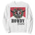 Western Howdy Christmas Sweatshirt Longhorn Skull Xmas Wreath TS11 White Print Your Wear