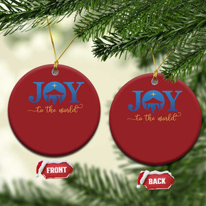 Joy To The World Christmas Ornament Christian Christmas Nativity Scene Star Of Bethlehem TS11 Circle Red Print Your Wear