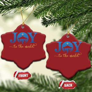 Joy To The World Christmas Ornament Christian Christmas Nativity Scene Star Of Bethlehem TS11 Snow Flake Red Print Your Wear