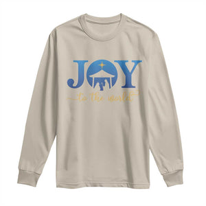 Joy To The World Long Sleeve Shirt Christian Christmas Nativity Scene Star Of Bethlehem TS11 Sand Print Your Wear