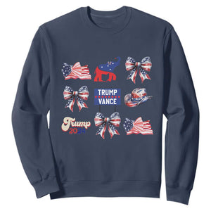 Trump Vance Supporter 2024 Sweatshirt American Flag Coquette Aesthetic TS11 Navy Print Your Wear