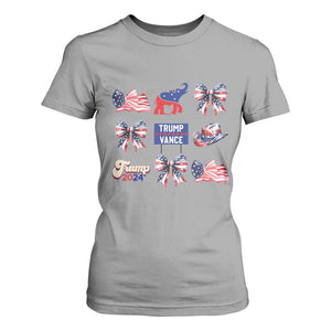 Trump Vance Supporter 2024 T Shirt For Women American Flag Coquette Aesthetic TS11 Sport Gray Print Your Wear