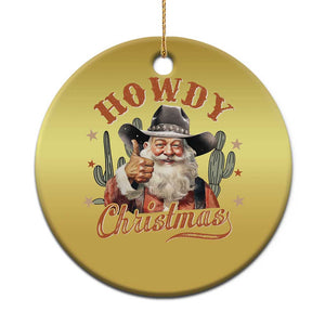 Funny Western Xmas Christmas Ornament Howdy Christmas Retro Cowboy Santa Country TS11 Print Your Wear