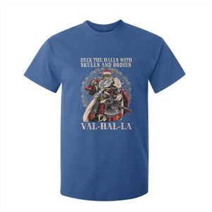 Viking Christmas T Shirt For Kid Deck The Halls With Skulls And Bodies Valhalla TS11 Royal Blue Print Your Wear