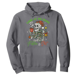 Look At Me Being Festive And Shit Hoodie Funny Christmas Skeleton TS11 Charcoal Print Your Wear