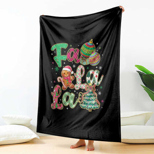 Funny Falala Christmas Song Faux Glitter Gingerbread Throw Blanket TS11 Print Your Wear