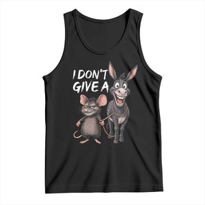 Funny I Dont Give a Rats Ass Tank Top Donkey And Mouse Meme TS11 Black Print Your Wear
