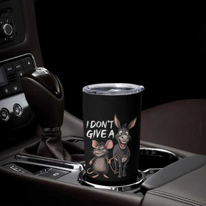 Funny I Dont Give a Rats Ass Tumbler Cup Donkey And Mouse Meme TS11 Print Your Wear