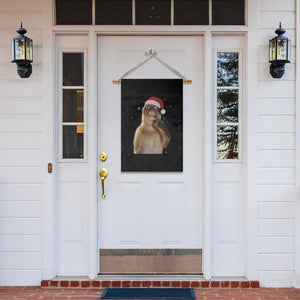 Christmas Thinking Monkey Meme Humor Brainrot Garden Flag TS11 Print Your Wear