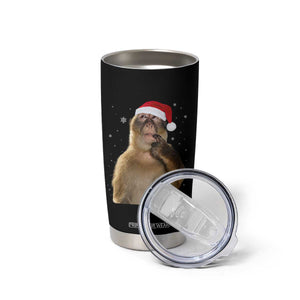 Christmas Thinking Monkey Meme Humor Brainrot Tumbler Cup TS11 Print Your Wear