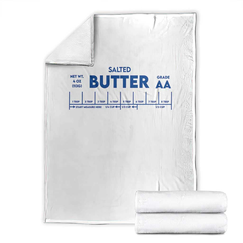Smooth Salted Butter Funny Baker Halloween Simple Costume Throw Blanket