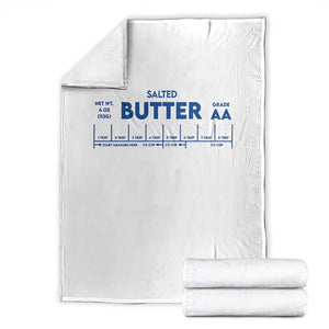 Smooth Salted Butter Funny Baker Halloween Simple Costume Throw Blanket