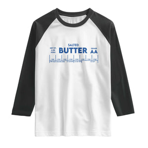 Smooth Salted Butter Funny Baker Halloween Simple Costume Raglan Shirt