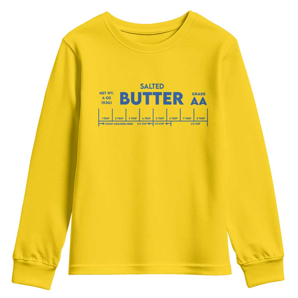 Smooth Salted Butter Funny Baker Halloween Simple Costume Youth Sweatshirt