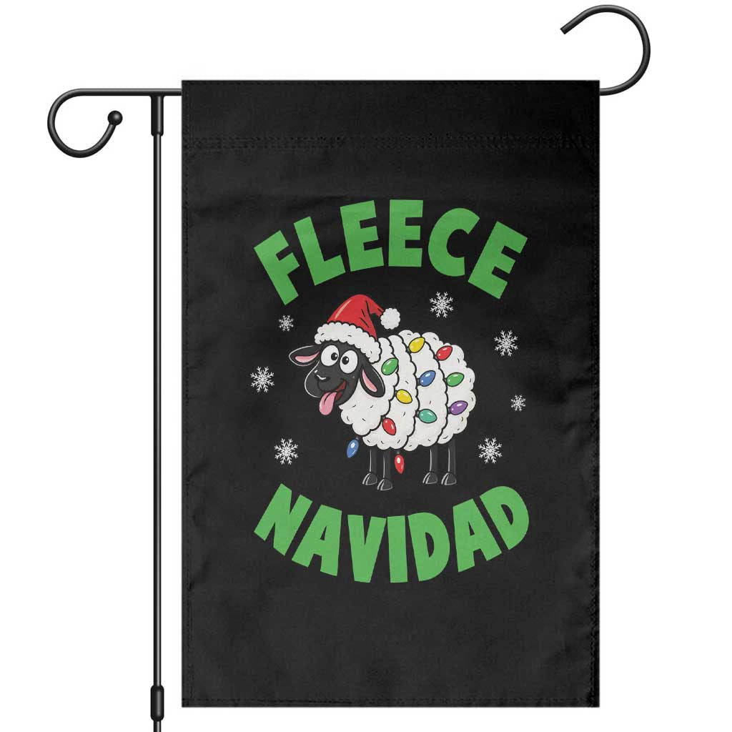 Fleece Navidad Funny Sheep Christmas Garden Flag Festive Lamp Pun Farm Animals