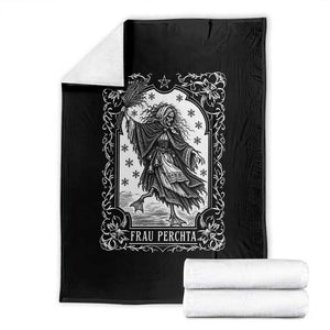 Frau Perchta Christmas Witch Throw Blanket Gothic Horror Folklore Alpine Pagan Xmas Holiday
