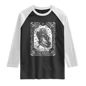Frau Perchta Christmas Witch Raglan Shirt Gothic Horror Folklore Alpine Pagan Xmas Holiday