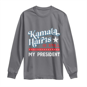 Harris Is Still My President Long Sleeve Shirt Vintage Star TS11 Charcoal Print Your Wear