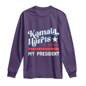 Harris Is Still My President Long Sleeve Shirt Vintage Star TS11 Purple Print Your Wear