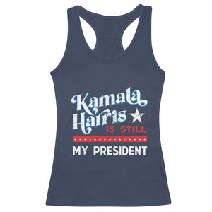 Harris Is Still My President Racerback Tank Top Vintage Star TS11 Navy Print Your Wear