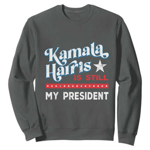 Harris Is Still My President Sweatshirt Vintage Star TS11 Dark Heather Print Your Wear