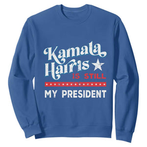 Harris Is Still My President Sweatshirt Vintage Star TS11 Royal Blue Print Your Wear