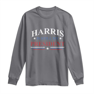Harris Is Still My President Long Sleeve Shirt Star Striped TS11 Charcoal Print Your Wear