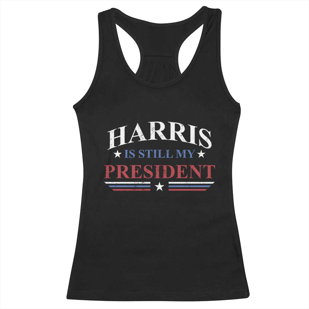 Harris Is Still My President Racerback Tank Top Star Striped TS11 Black Print Your Wear