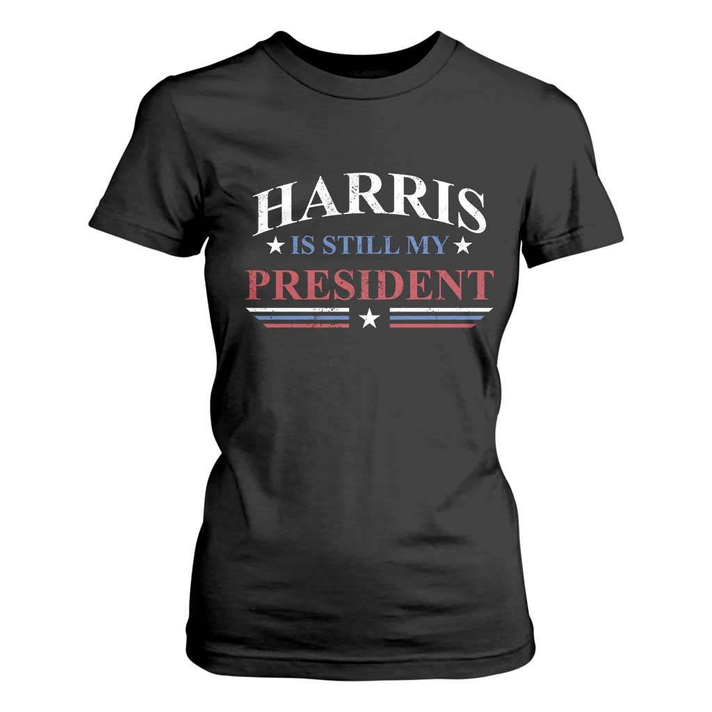 Harris Is Still My President T Shirt For Women Star Striped TS11 Black Print Your Wear