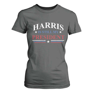 Harris Is Still My President T Shirt For Women Star Striped TS11 Dark Heather Print Your Wear