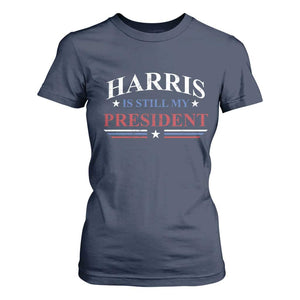 Harris Is Still My President T Shirt For Women Star Striped TS11 Navy Print Your Wear