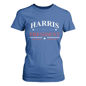 Harris Is Still My President T Shirt For Women Star Striped TS11 Royal Blue Print Your Wear