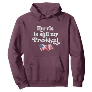 Harris Is Still My President Hoodie Vintage American Flag TS11 Maroon Print Your Wear