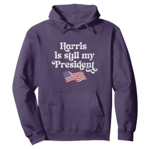 Harris Is Still My President Hoodie Vintage American Flag TS11 Purple Print Your Wear