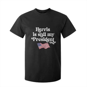 Harris Is Still My President T Shirt For Kid Vintage American Flag TS11 Black Print Your Wear