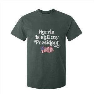 Harris Is Still My President T Shirt For Kid Vintage American Flag TS11 Dark Forest Green Print Your Wear