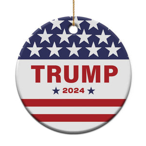 Trump 2024 American Flag Star Christmas Ornament TS11 Print Your Wear