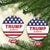 Trump 2024 American Flag Star Christmas Ornament TS11 Circle White Print Your Wear