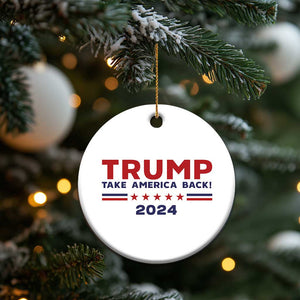 Trump Take America Back 2024 Star Christmas Ornament TS11 Print Your Wear