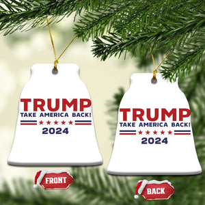 Trump Take America Back 2024 Star Christmas Ornament TS11 Bell Flake White Print Your Wear