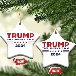 Trump Take America Back 2024 Star Christmas Ornament TS11 Star White Print Your Wear